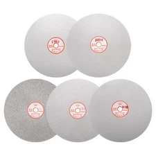 5pcs Diamond Sanding Grinding Disc Set 8" Grit 80/400/800/1500/3000 1/2" Arbor