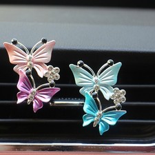 √(RÓŻOWY) Dyfuzor samochodowy Klips wentylacyjny samochodowy Dekoracja cyrkonii Metal Prosty