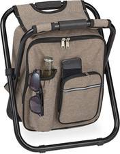 Sgabello Pieghevole Portatile, Zaino Portaoggetti, Sedia Da Pesca, Campeggio, Po