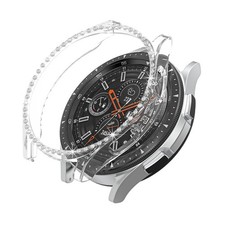 2 PCS Hard PC Edge Bumper Case for Samsung Galaxy Watch 4 Classic 46mm Bling