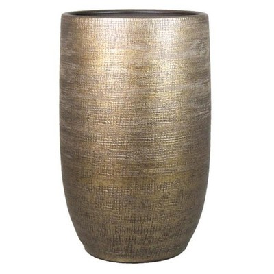 INNA-Glas Keramikkübel Agape mit Maserung, Gold, 40cm, Ø26cm