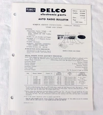 1958 Cadillac Deville Eldorado Original GM Factory Radio Service/Repair Info NOS