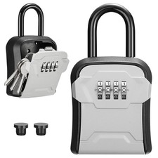 Lock Box, Key Lock Box Wall Mount Portable Combination Lockbox with Resettable