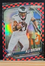 2025 Panini Prizm - A.J. Brown #253 Black & Red Checker Prizm