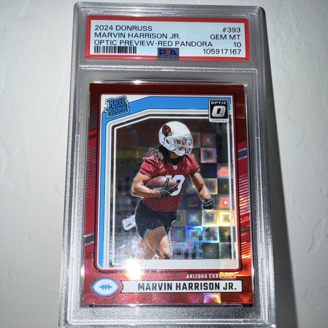 Panini 2024 Donruss Rated Rookie Marvin Harrison Jr. Red Pandora Prizm