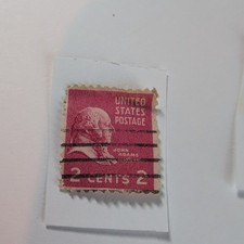 1936 Very Rare  2 Cent Red John Adams Used Stamp Historical Figures