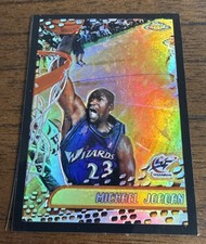 2001 TOPPS CHROME BLACK REFRACTOR CHICAGO BULLS MICHAEL JORDAN 06/50💎Bad Corner