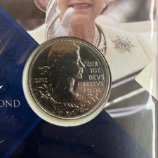 🟢 2012 The Queen's Diamond Jubilee £5 Commemorative Coin Royal Mint Pack Sealed
