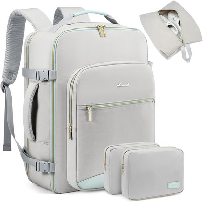 LOVEVEOOK Travel Backpack for Women, 40L Personal Item Travel Bags with 3 Packin