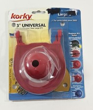 New Korky Large 3" Universal Toilet Tank Flapper Chain 3060 Red