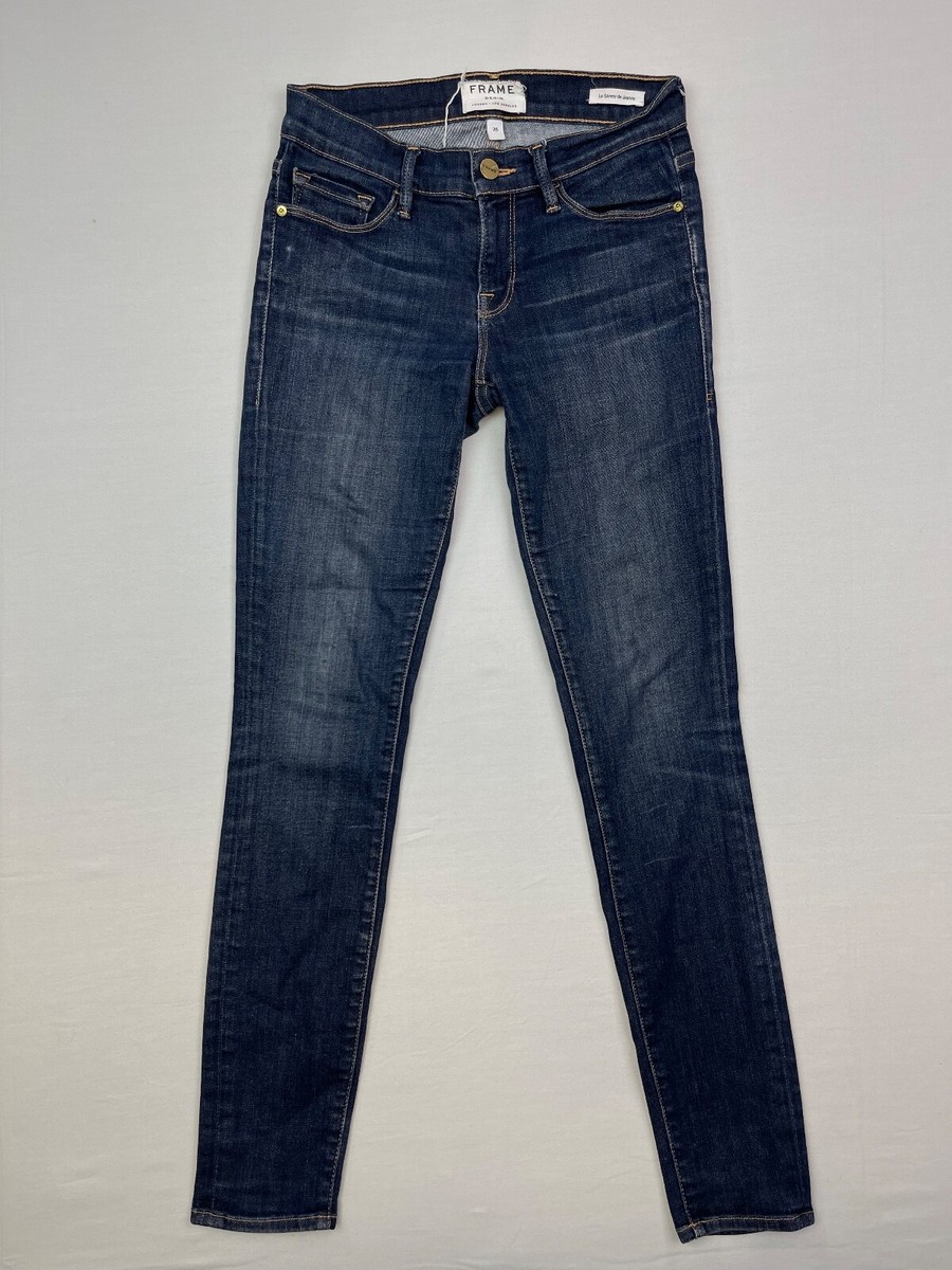 Frame Denim Le Skinny De Jeanne Womens 26/28 Jeans Dark Wash Casual Stretch  View 2