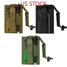 Tactical ID Card Holder Organizer Hook Loop Patch Badge Holder with Neck Lanyard