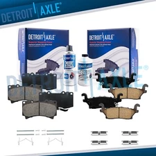 Front and Rear Ceramic Brake Pads for 2006 2007 2008 2009 2010 Hummer H3 H3T