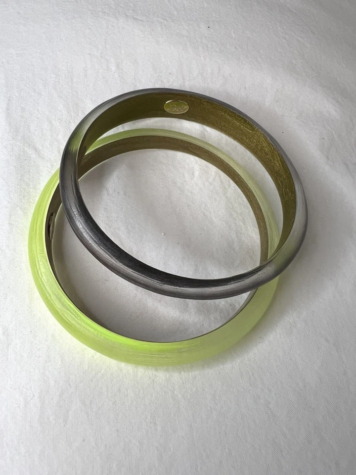 Brazalete Brazalete Cónico ALEXIS BITTAR Azul Lucita Marrón Iridiscente (#144) Foto 4 de 4