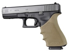 Hogue HANDALL Beavertail Rubber Grip Sleeve For Glock 17 GEN 3/4-FDE-17033