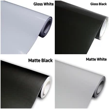 Gloss Matte Satin White Black Vinyl Car Auto Wrap Air Release Sticker Decal Film