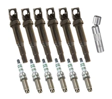 6 x ELDOR Ignition Coils + BOSCH Spark Plugs OEM for BMW N54 Engine