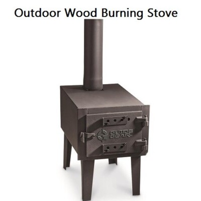 Outdoor Wood-Burning Stove Portable With Chimney Cooking Camping Tent Hiking