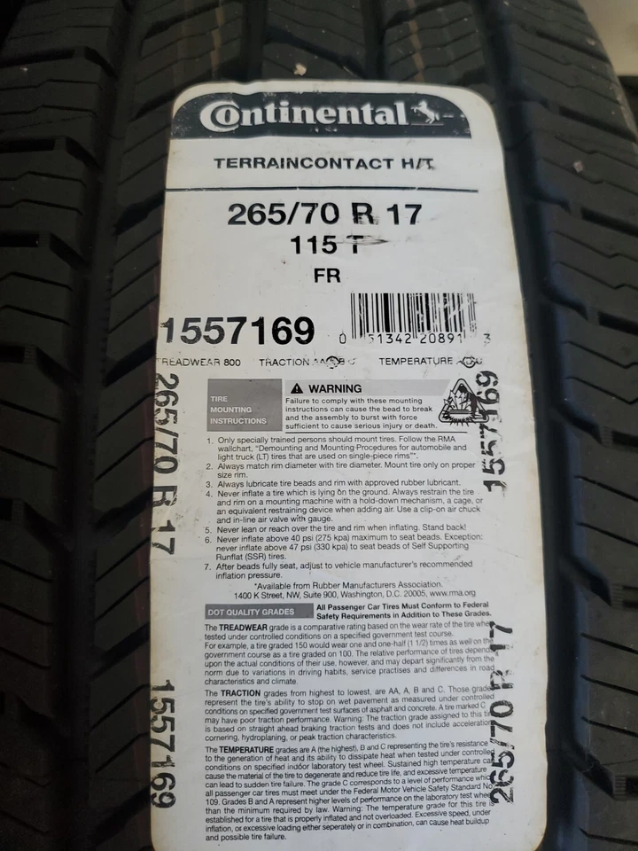 Juego de 4 neumáticos p265/70r17 Foto 4 de 4