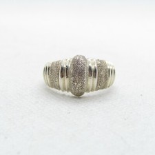 Beautiful ND Sterling Silver 925 Thick to Thin Etched Ring Size 7.5 K2108