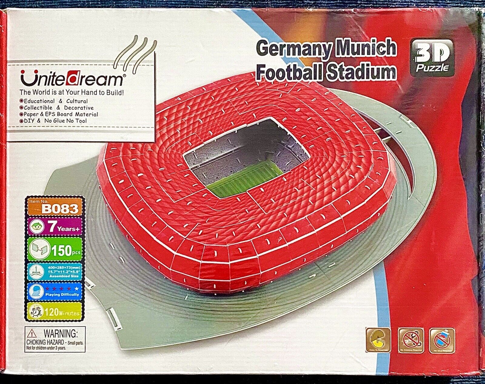 Puzzle 3D 119 pièces : Stade de foot : Allianz Arena (Bayern de Munich)