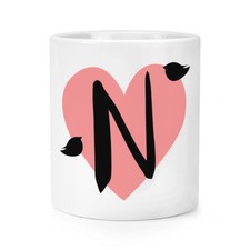 Buchstabe N Herz Alphabet Makeup Pinsel Bleistift Topf - Valentinstag Liebe