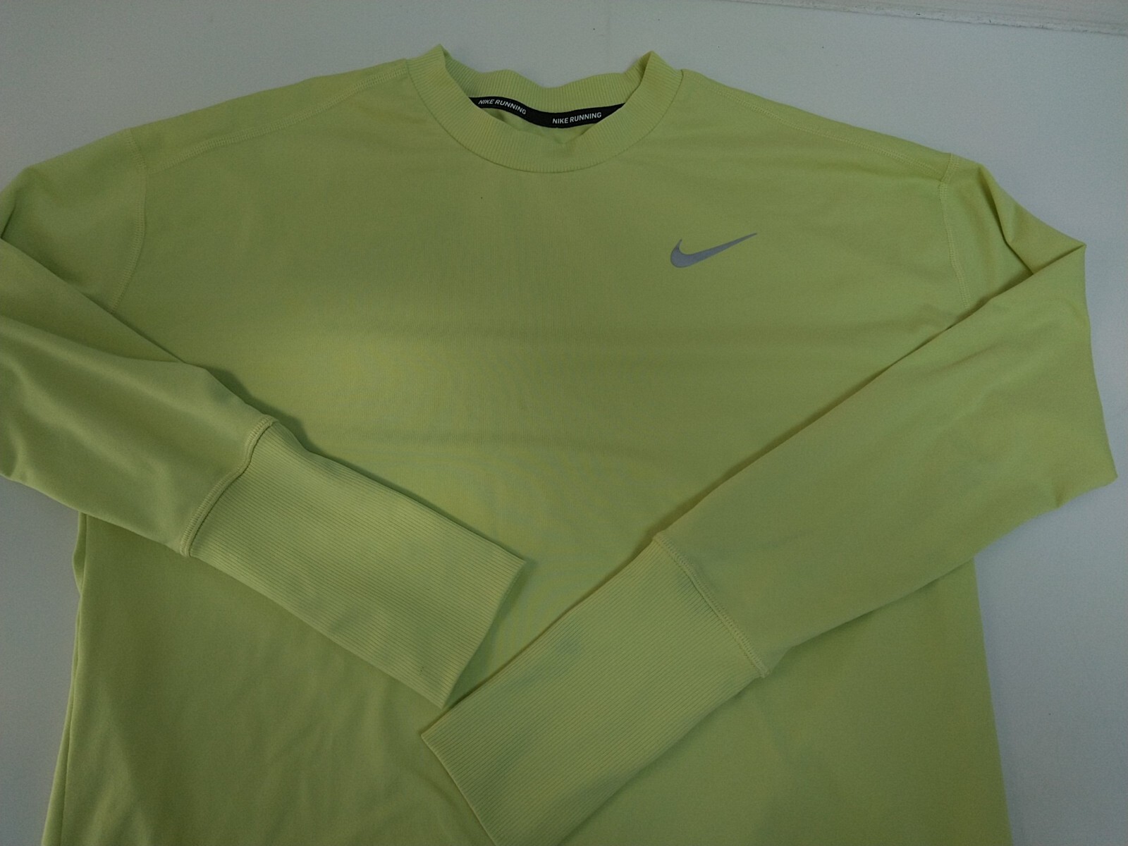 Nike Shirt Womens Medium neon Swoosh Logo Drifit Long… Gem