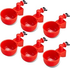 6 Chicken Automatic Watering Cups Drinker Waterer for Duck Quail Hen Poultry US