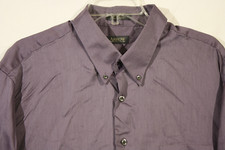 Arrow Shirt Purple Sheen Pique Button Long Sleeve Mens Size XX Large 18 36/37 