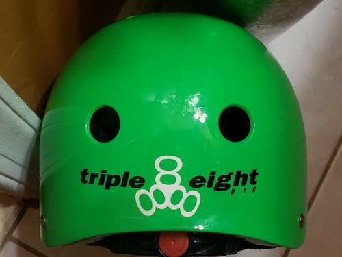 Triple Eight Glossy Multi-Impact Skate/Bike Helmet- Green in color - Picture 4 of 4