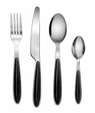 Exzact 24 PCS Cutlery Set Premium Stainless Steel Black Red Blue Orange Green 