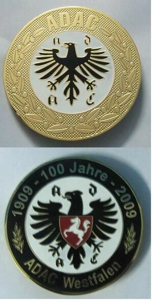 Badge De Calandre Automobile émaillé Vintage – ADAC Tour D'Europe 1975