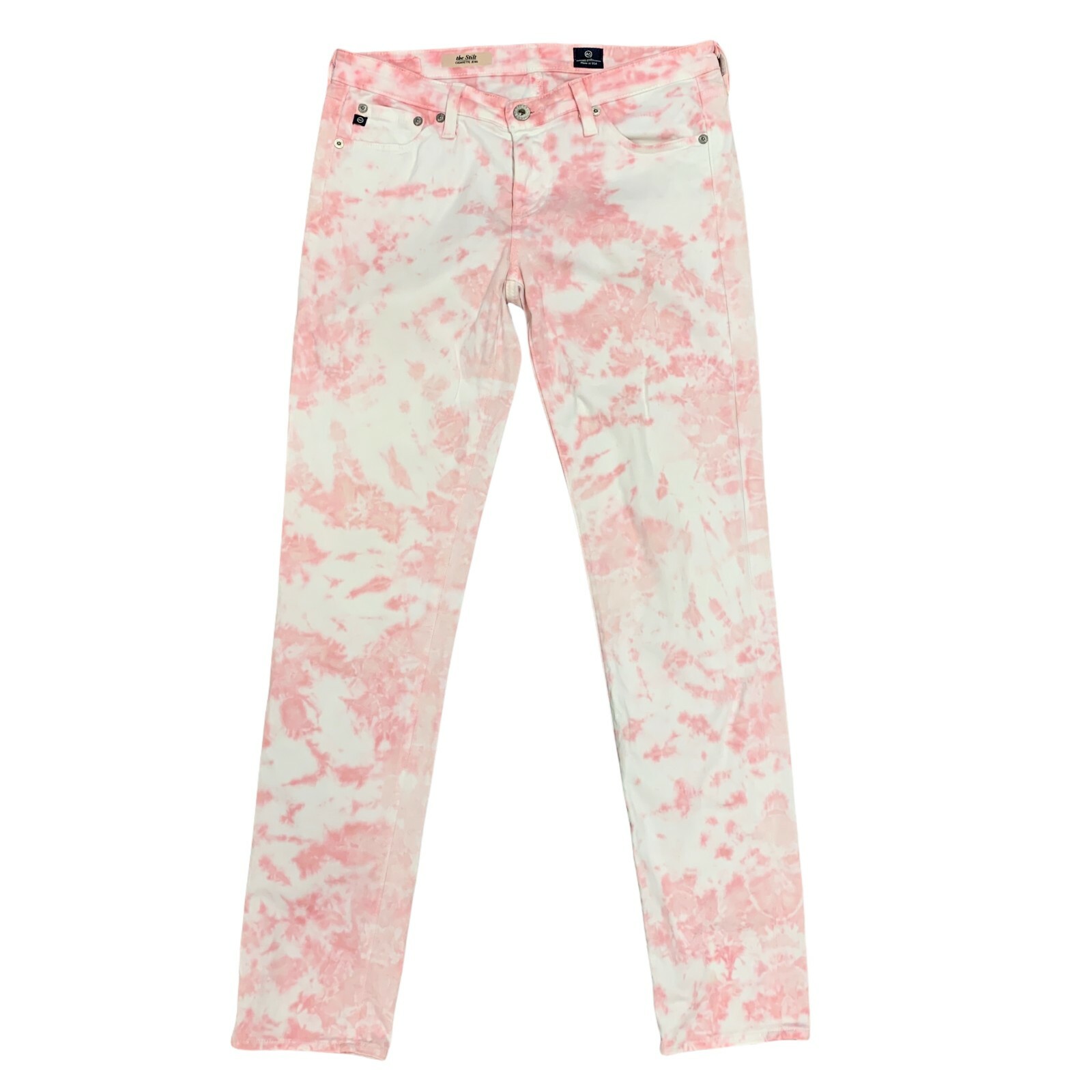 Pantalones de mezclilla para mujer Adriano Goldschmied AG talla 28 R con zancos mármol ajustados