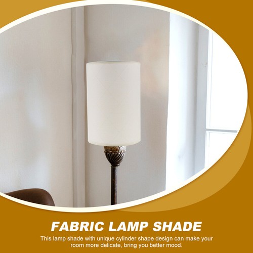 White Lamp Shade Shades for Floor Lamps Drum Fabric Lampshade - Picture 3 of 12