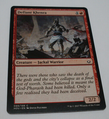 MTG Karte - Defiant Khenra - Creature - Jackal Warrior - Magic the Gathering Neu