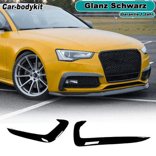 Glanz Schwarz Flosse Flaps Canard Nebelscheinwerfer für Audi A5 Sline S5 2012-16 - Bild 1 von 9
