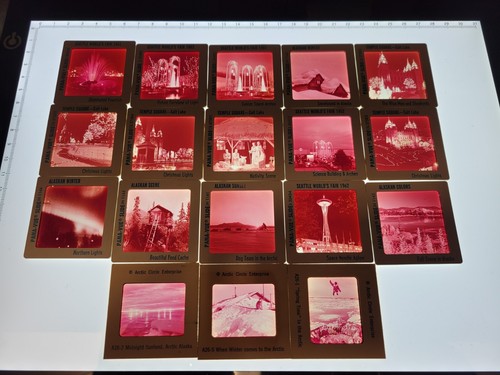 Vtg Pana-vue Slides Worlds Fair Space Needle Alaska Salt Lake Seatle Inuit North
