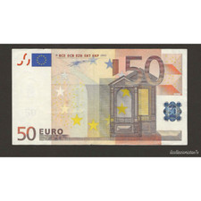 50 euro - S-Italia - J 002 - Duisenberg - BB+ (ERRORE FILO DI SICUREZZA)
