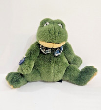 Vtg Ganz Heritage Collection Quinton Frog Plush Green Stuffed Animal Bow Tie 9"