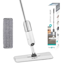 True & Tidy SPRAY-250 Spray Mop with Refillable Water Bottle White NEW