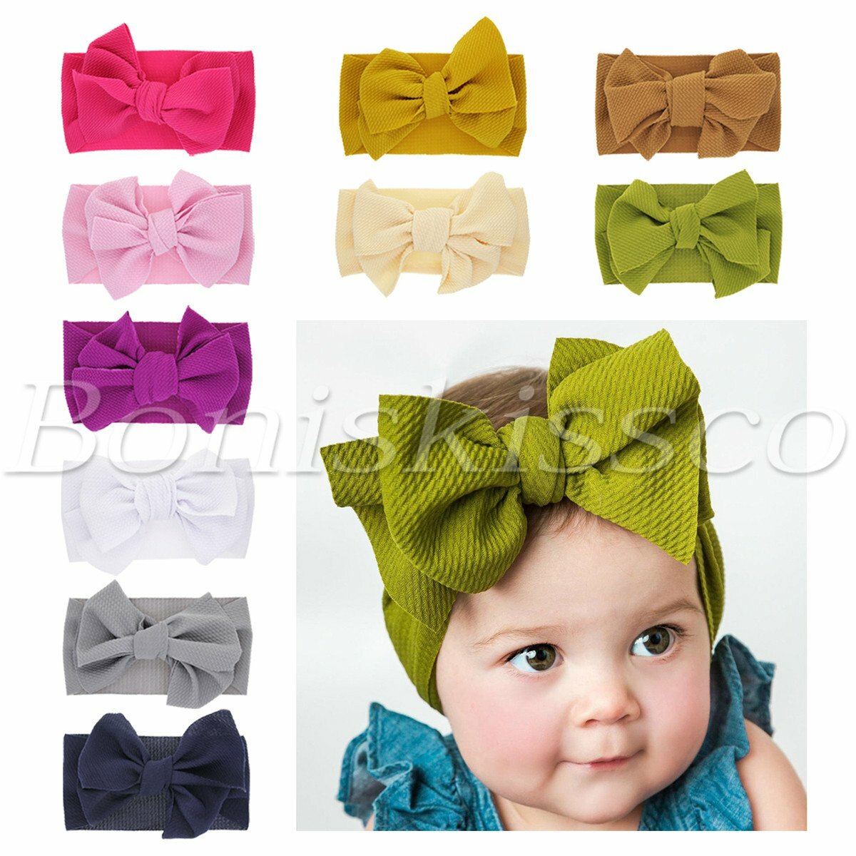 baby nylon bow headbands