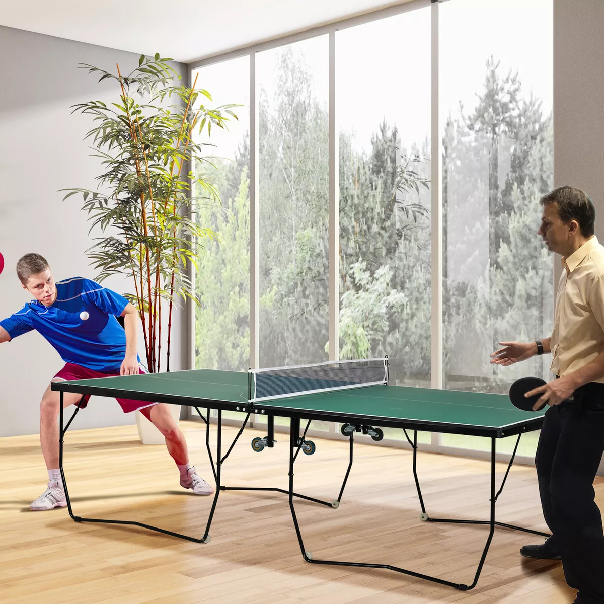 How To Make A DIY Folding Ping Pong Table - Half the cost of store-bought!