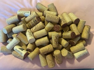 Lot Of 80 Used Wine Bottle Corks, Mix Of Natural & Composite Cork, No Champagne