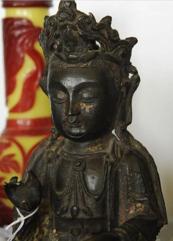 Chinese Bronze Statue Of Buddha Ming Dynasty - Image 3 of 4