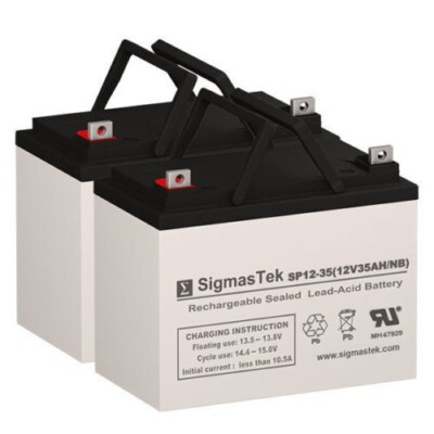 Set of two SigmasTek SP12-35 NB Batteries (12V 35AH Terminal NB)
