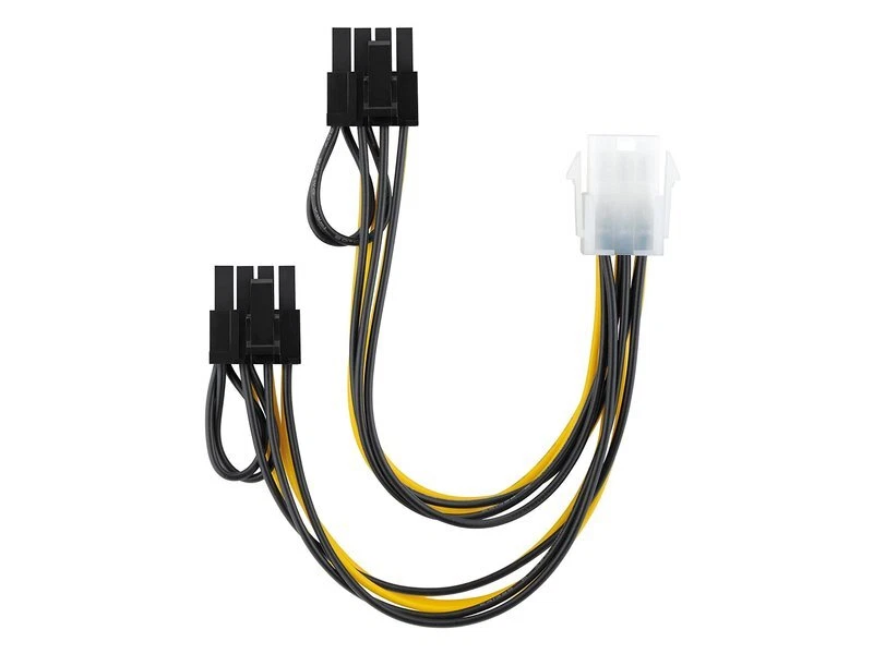 Grafikkarten-Stromadapter Kabel PCI-e, 6-polig weiblich auf 2x 6+2-polig Stecker - Bild 4 von 4