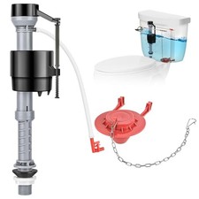 Universal Toilet Repair Kit for Inside Tank Includes Adjustable Fill 1 Red