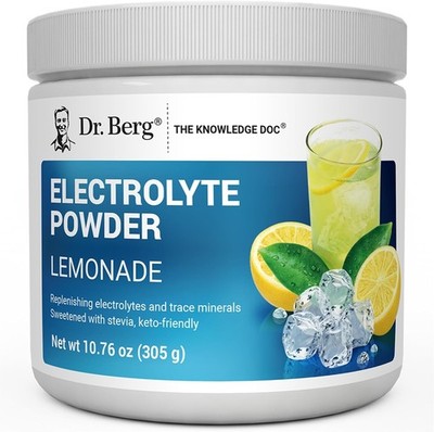 Dr. Berg Zero Sugar Hydration Keto Electrolyte Lemonde Powder w/1000mg Potassium