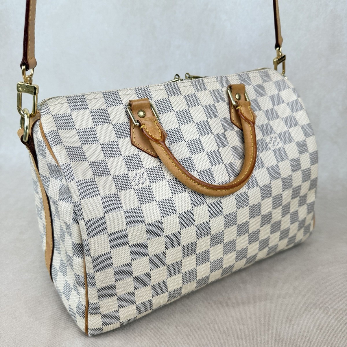 Louis Vuitton Speedy Bandoulière 30 Damier Azur Crossbody Bag w