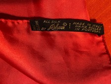 Vintage ASHEAR 100 Silk Red Handkerchief 18  x 19  